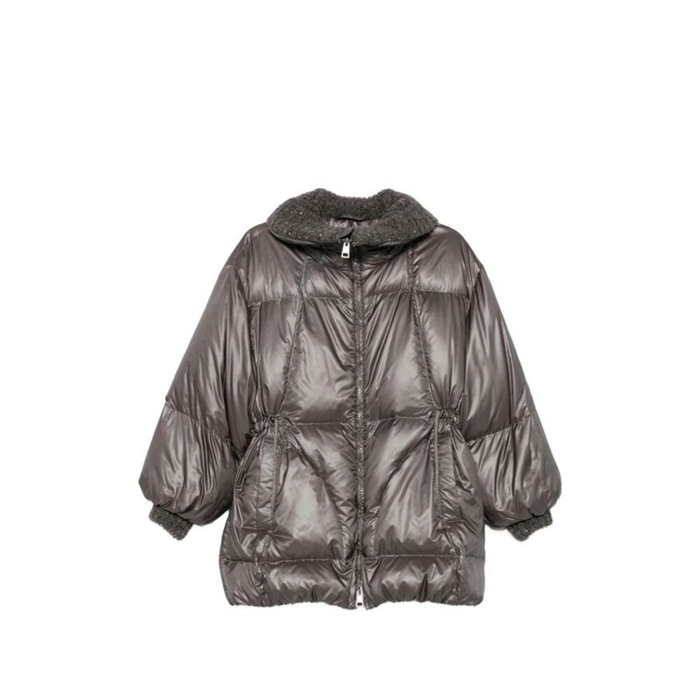 Panicale Cashmere Grey Jackets - Puffer Jackets Women